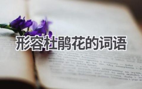 形容杜鹃花的词语