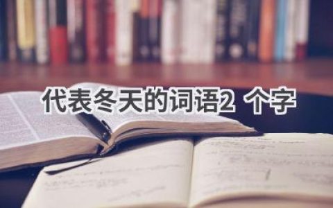 代表冬天的词语2个字