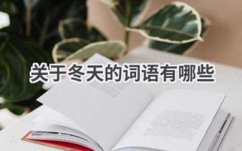 关于冬天的词语有哪些