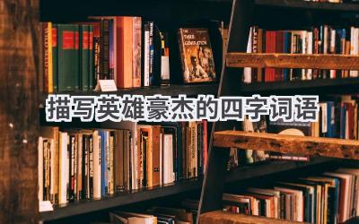 描写英雄豪杰的四字词语