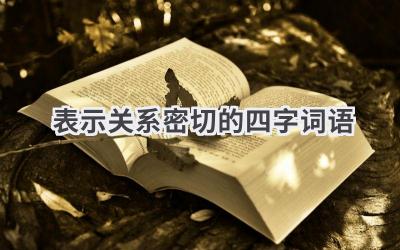 表示关系密切的四字词语