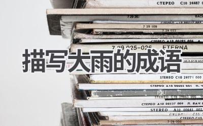 描写大雨的成语