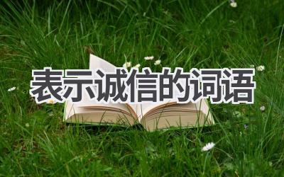 表示诚信的词语