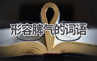 形容脾气的词语