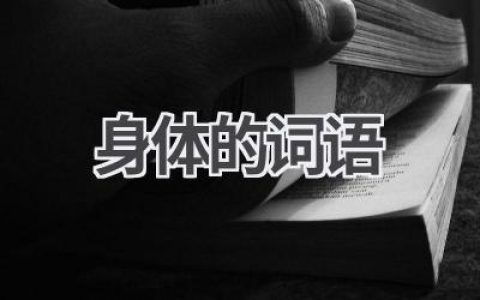 身体的词语