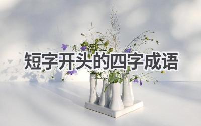 短字开头的四字成语