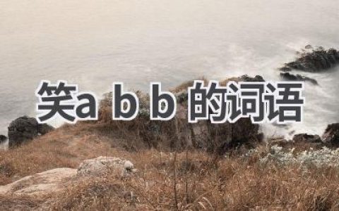 笑abb的词语