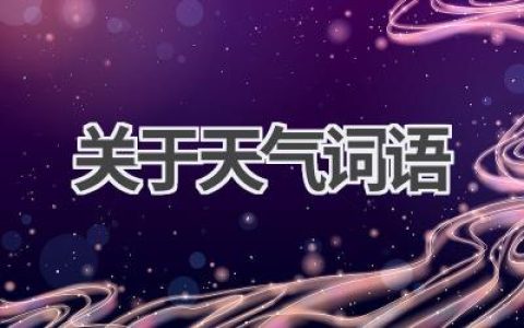 关于天气词语