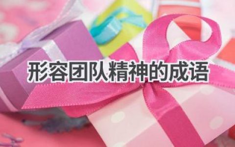 形容团队精神的成语
