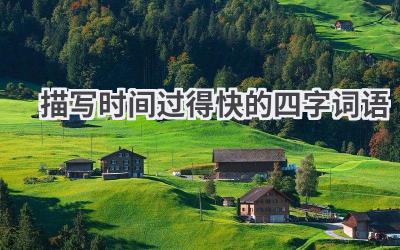 描写时间过得快的四字词语