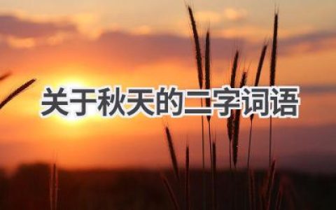 关于秋天的二字词语