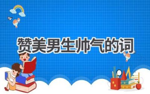 赞美男生帅气的词