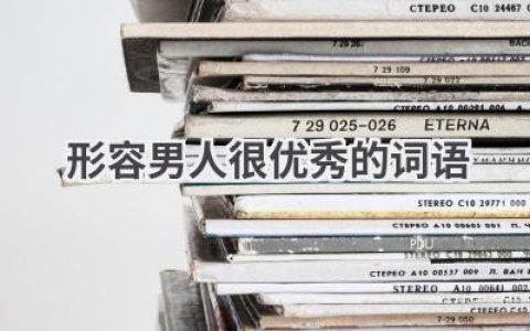 形容男人很优秀的词语