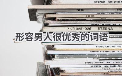 形容男人很优秀的词语