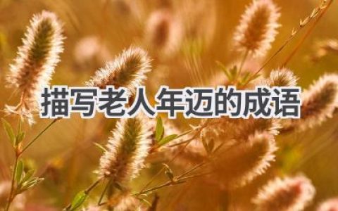 描写老人年迈的成语