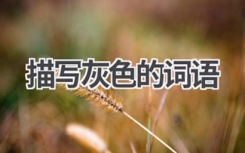 描写灰色的词语