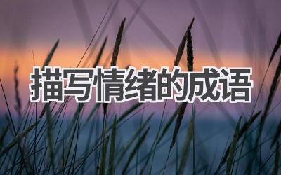 描写情绪的成语