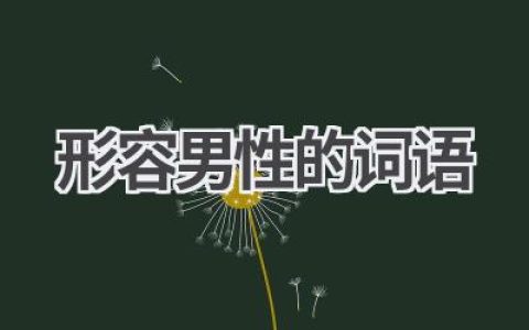 形容男性的词语
