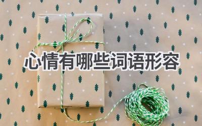 心情有哪些词语形容