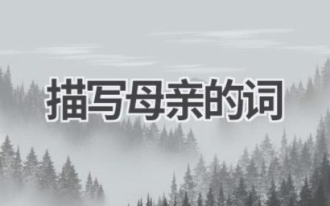 描写母亲的词