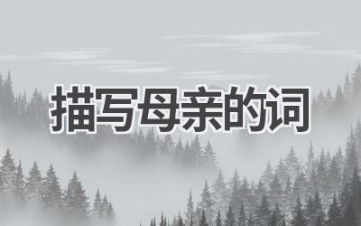 描写母亲的词