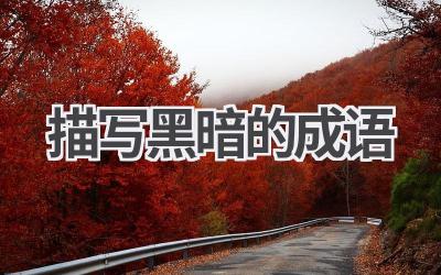 描写黑暗的成语