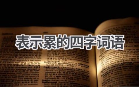 表示累的四字词语