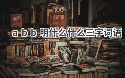 abb明什么什么三字词语