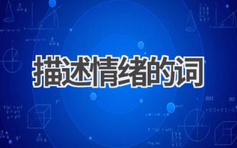 描述情绪的词