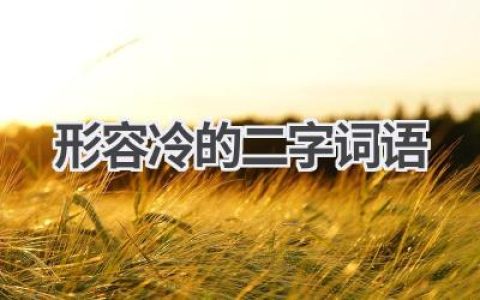 形容冷的二字词语