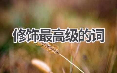 修饰最高级的词