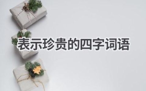 表示珍贵的四字词语