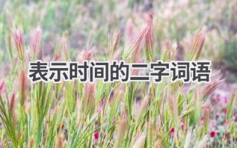 表示时间的二字词语