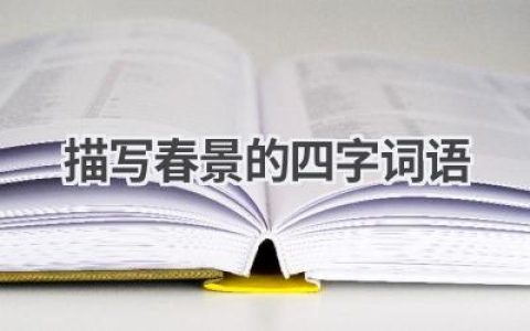 描写春景的四字词语