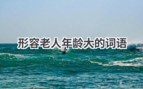形容老人年龄大的词语