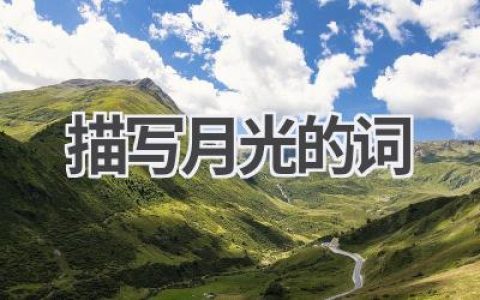 描写月光的词
