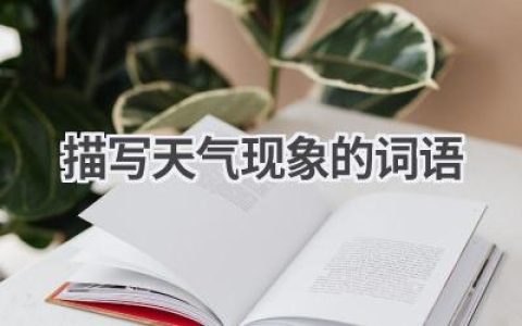 描写天气现象的词语