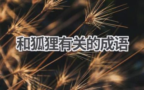 和狐狸有关的成语