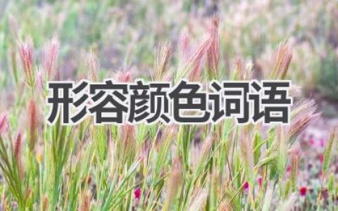 形容颜色词语