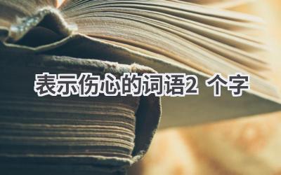 表示伤心的词语2个字