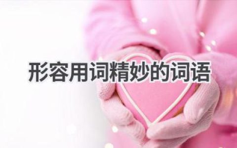 形容用词精妙的词语