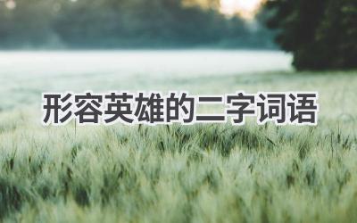 形容英雄的二字词语