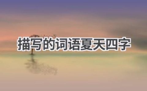 描写的词语夏天四字