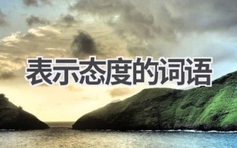 表示态度的词语