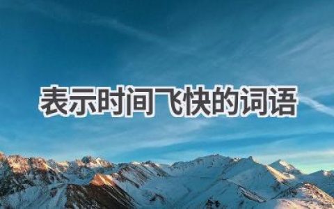 表示时间飞快的词语