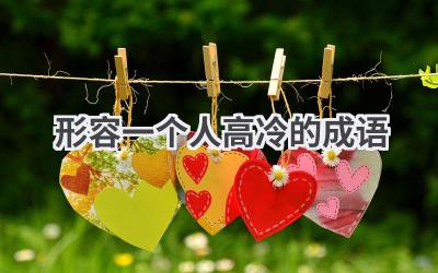 形容一个人高冷的成语