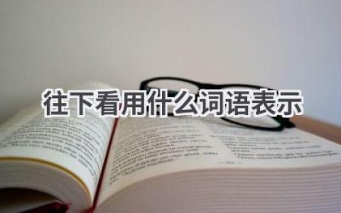 往下看用什么词语表示
