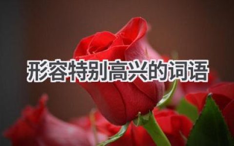形容特别高兴的词语