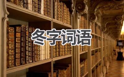 冬字词语
