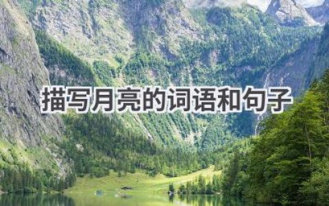 描写月亮的词语和句子